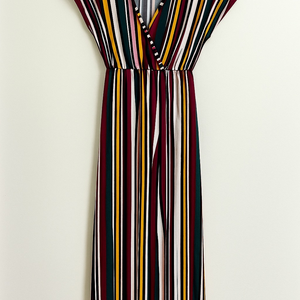 Caution To The Wind Multicolor Striped Jumpsuit | Women’s Size M